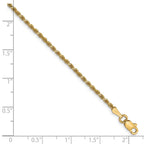 10k 1.5mm Diamond-cut Rope Chain