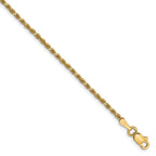 10k 1.5mm Diamond-cut Rope Chain