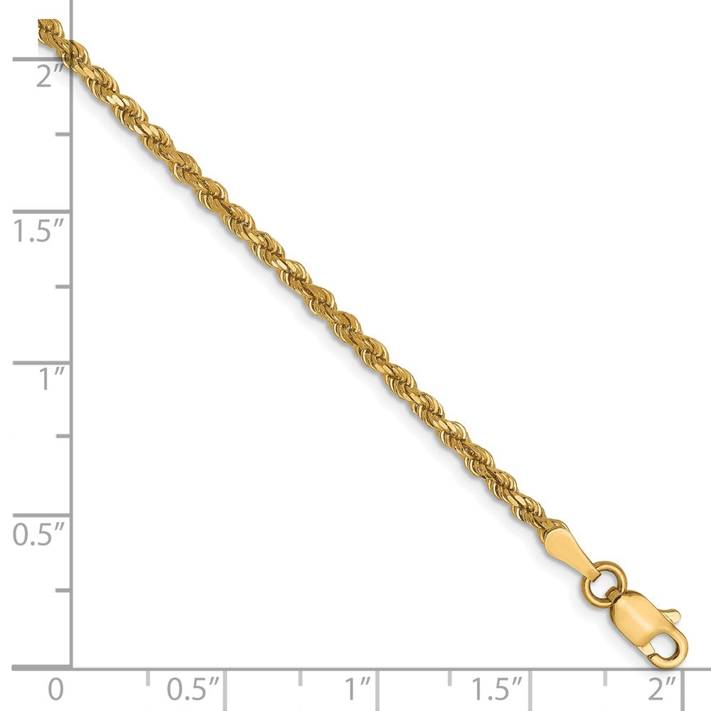 10k 2.0mm Diamond-cut Rope Chain