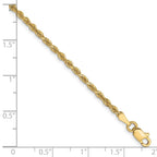 10k 2.25mm Diamond-cut Rope Chain