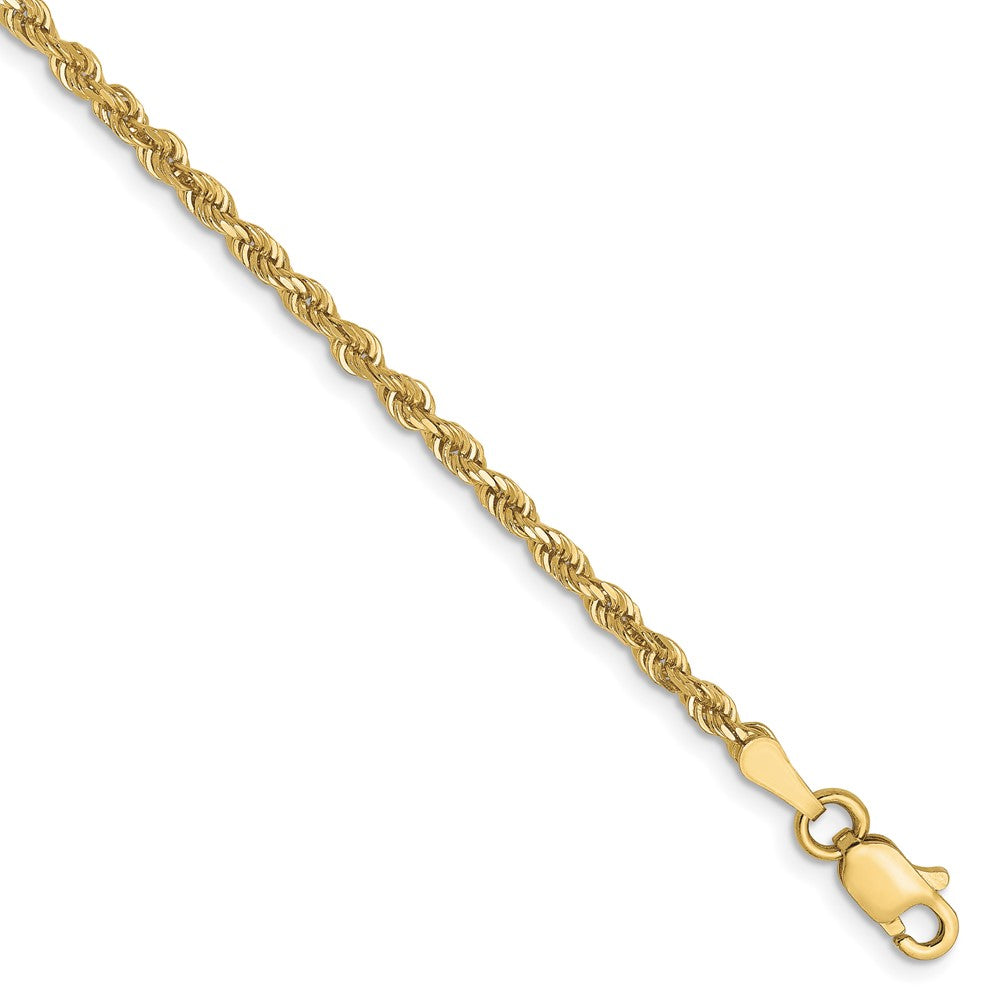 10k 2.25mm Diamond-cut Rope Chain