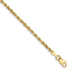 10k 2.25mm Diamond-cut Rope Chain
