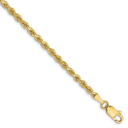 10k 2.75mm Diamond-cut Rope Chain