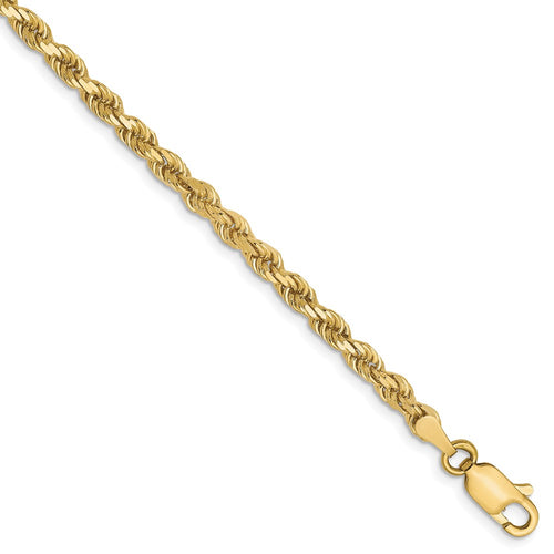 10k 3.0mm Diamond-cut Rope Chain