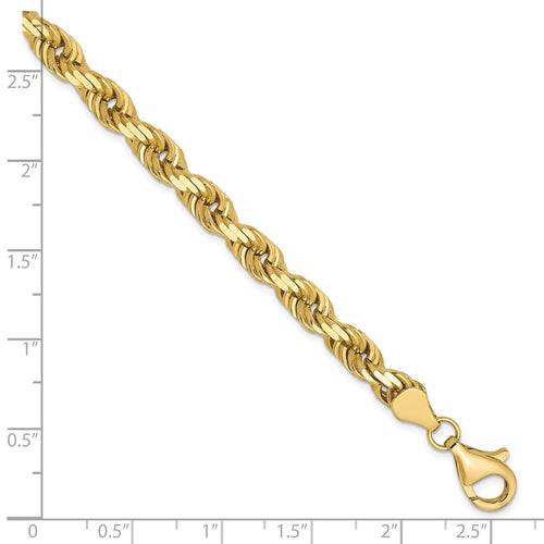 10k 5.5mm Diamond-cut Rope Chain