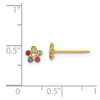 Inverness 14k Multicolor Crystal Flower Post Piercing Earrings