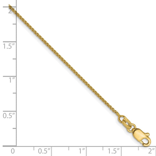 10k 1mm Spiga Chain Anklet