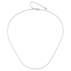10K White Gold Adjustable .55mm Baby Box Chain