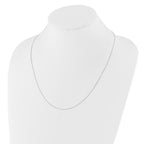 10K White Gold Adjustable .55mm Baby Box Chain