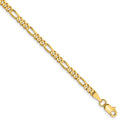 10K 3mm Concave Figaro Chain
