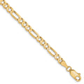 10K 4mm Concave Figaro Chain