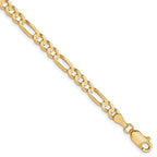 10K 4mm Concave Figaro Chain