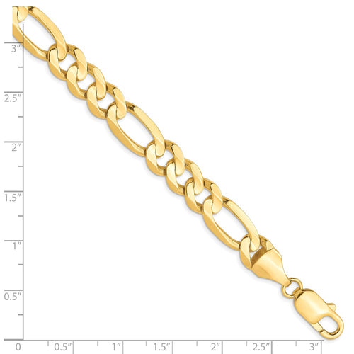 10K 8.75mm Concave Figaro Chain