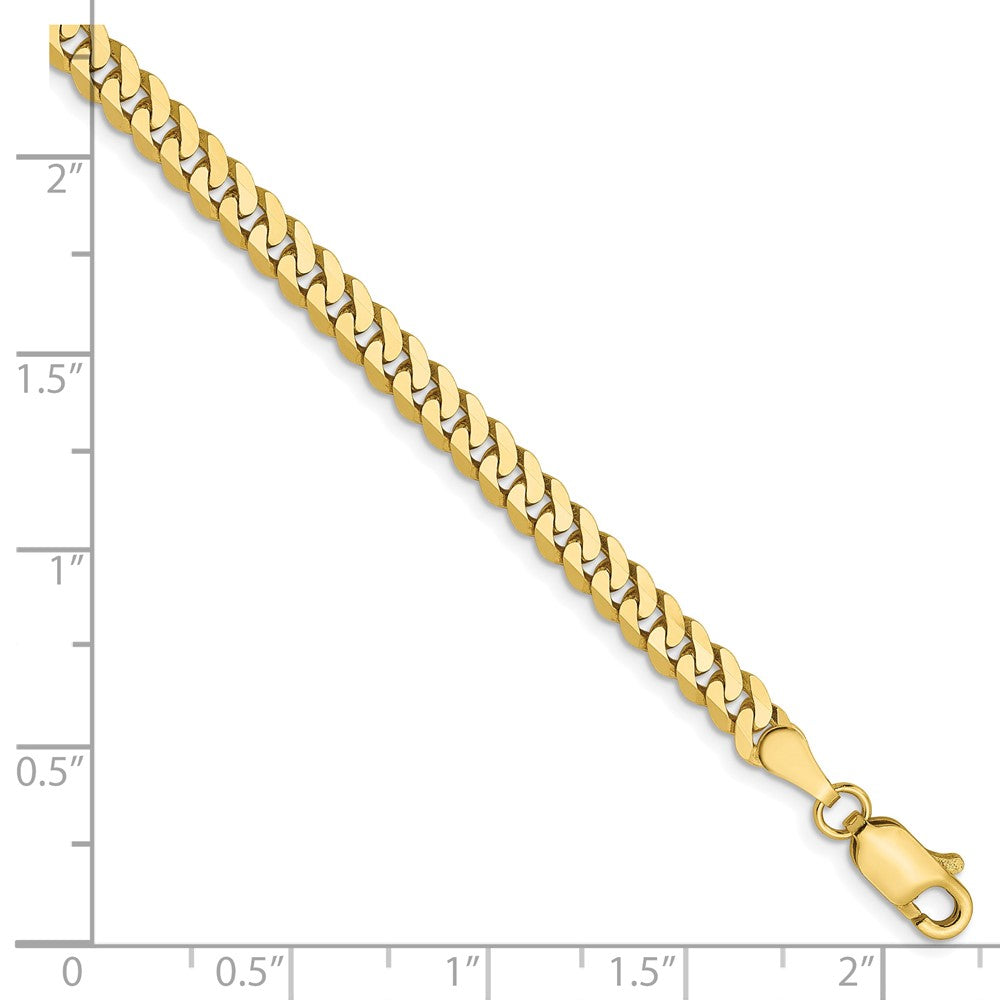 10K 3.9mm Flat Beveled Curb Chain