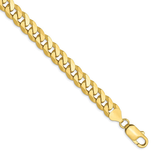 10K 8mm Flat Beveled Curb Chain