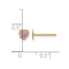 Inverness 14k Epoxy Fill Purple Heart Post Piercing Earrings