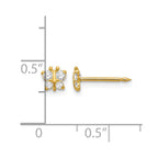 Inverness 14k Butterfly CZ Post Piercing Earrings