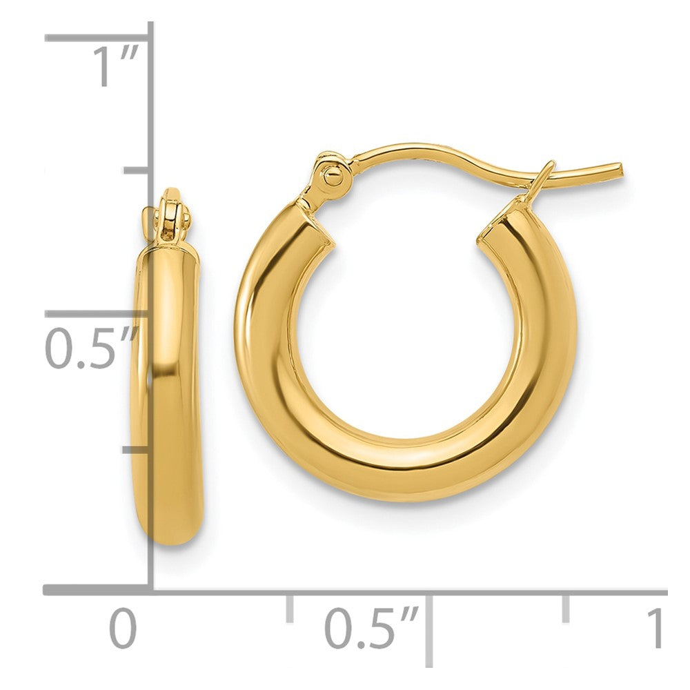14K Polished Hoop Earrings