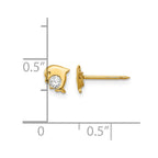 Inverness 14k Dolphin CZ Post Piercing Earrings