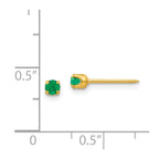 Inverness 24k Gold-plated 3mm May Green Crystal Birthstone Post Piercing Earrings