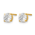 14k CZ Stud 5.0mm Earrings