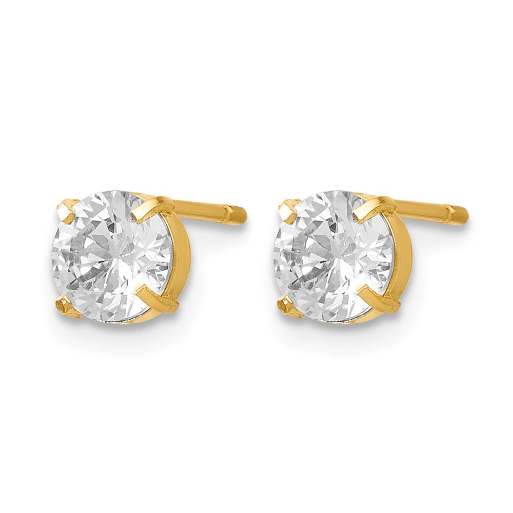 14k CZ Stud 5.0mm Earrings