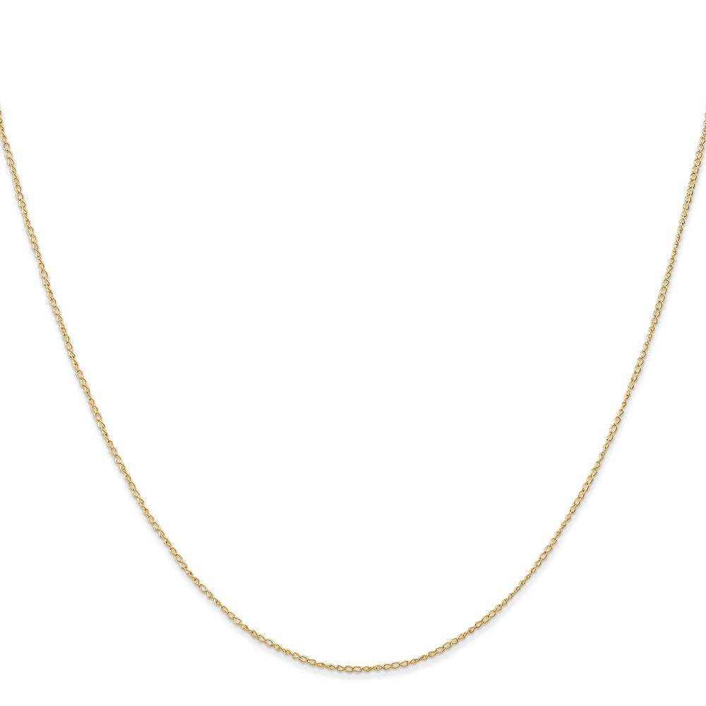 14K Carded .5mm Curb with Spring Ring Clasp Chain