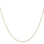 14K Carded .5mm Curb with Spring Ring Clasp Chain