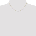 14K Carded .5mm Curb with Spring Ring Clasp Chain