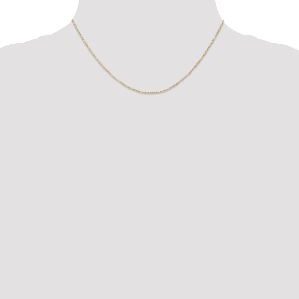 14K Carded .5mm Curb with Spring Ring Clasp Chain