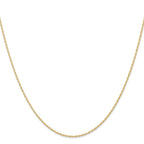 14K Carded .95mm Cable Rope with Spring Ring Clasp Chain