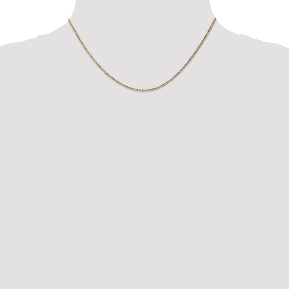 14K Carded .95mm Cable Rope with Spring Ring Clasp Chain