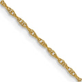 14K Carded .95mm Cable Rope with Spring Ring Clasp Chain