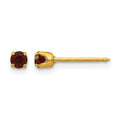 Inverness 14k 3mm January Red Crystal Birthstone Post Piercing Earrings