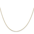 14K .5mm Baby Box with Spring Ring Clasp Chain