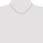 14K Rose Gold Carded 1.15mm Cable Rope with Spring Ring Clasp Chain