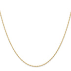 14K Carded 1.15mm Cable Rope with Spring Ring Clasp Chain