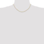 14K Carded 1.15mm Cable Rope with Spring Ring Clasp Chain