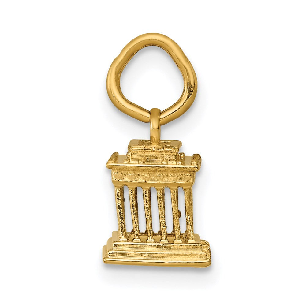 14k 3-D Lincoln Memorial Charm