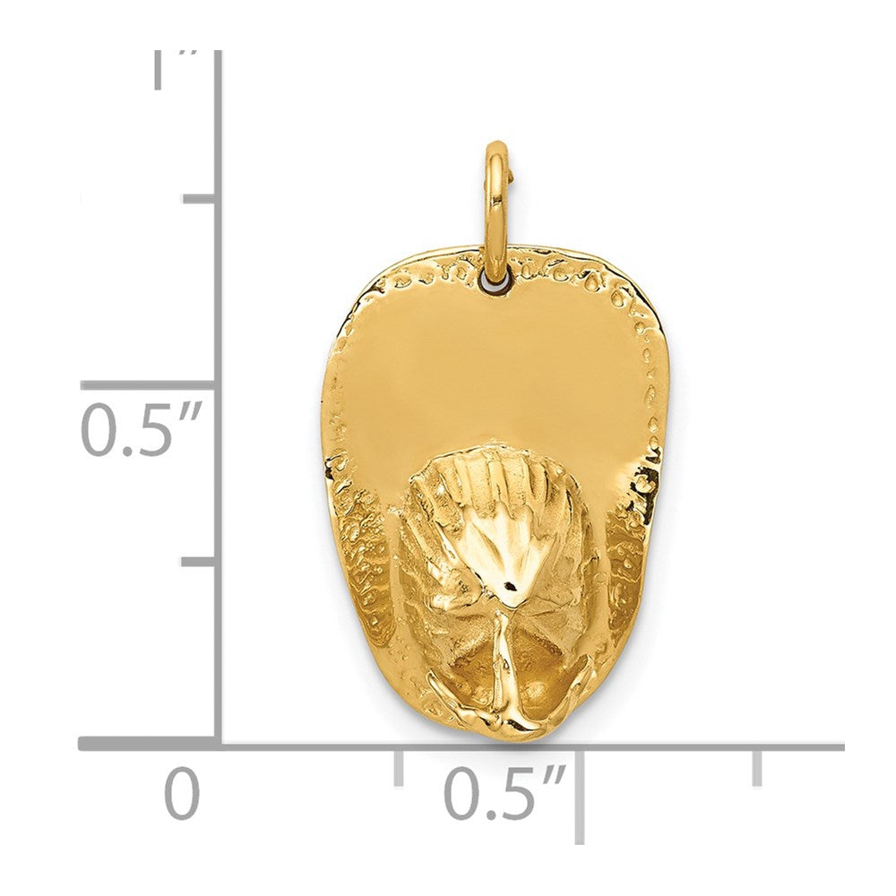 14k 3-D Large Firemans Helmet Charm