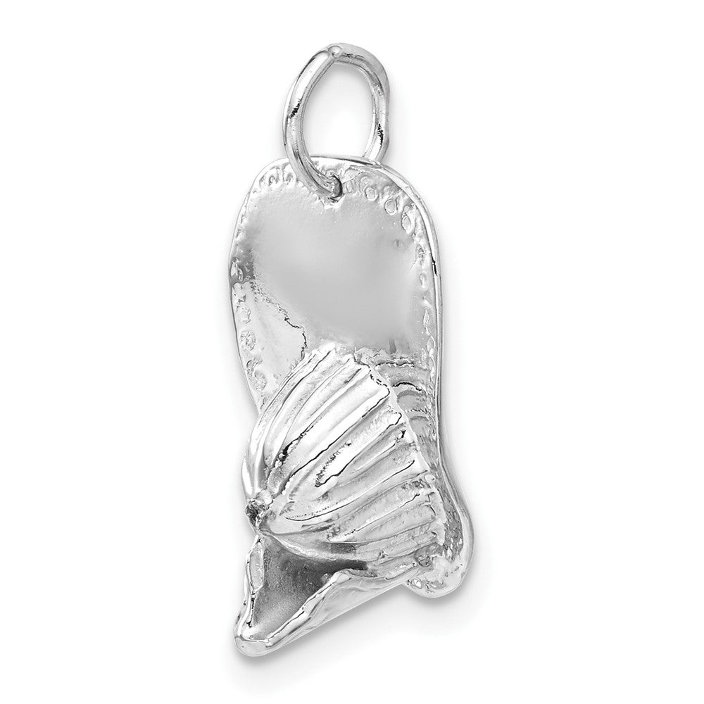 14k White Gold 3-D Large Firemans Helmet Charm