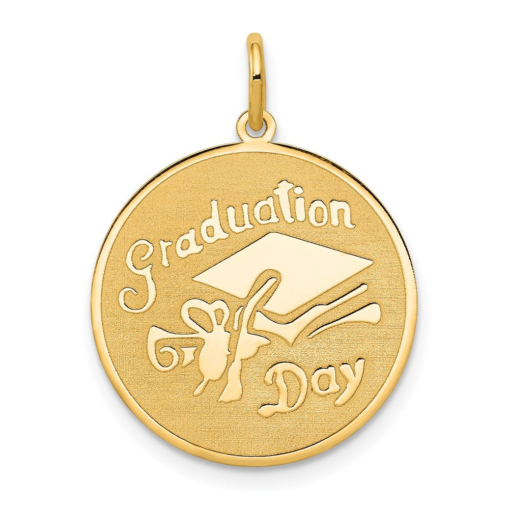 14k GRADUATION DAY Engravable Disc Charm