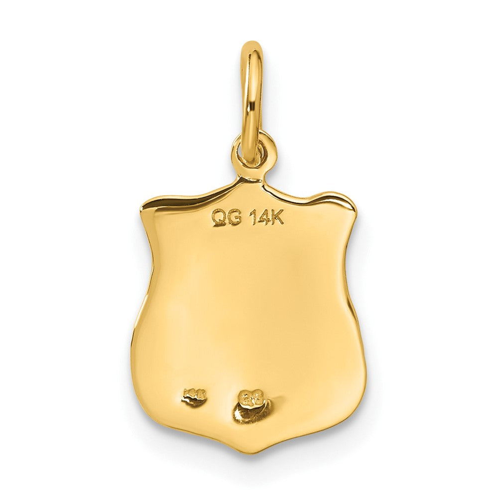 14k POLICE Badge Charm