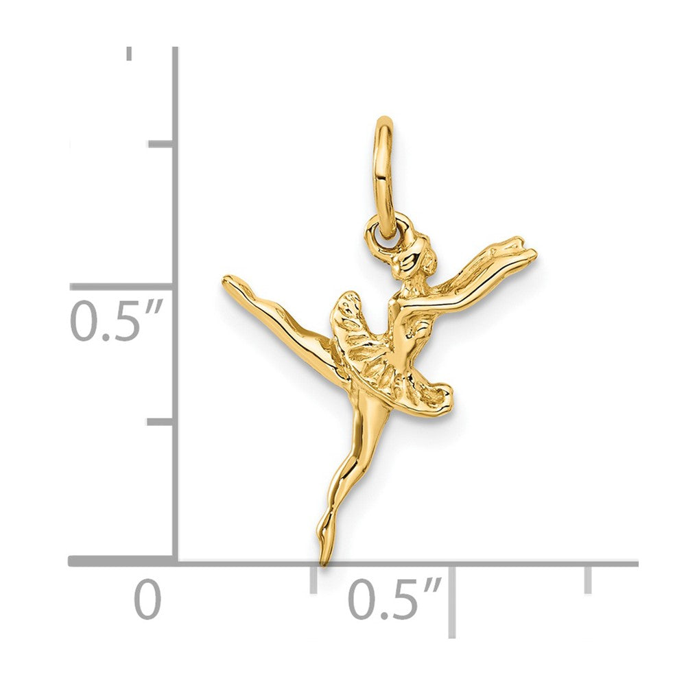 14K  3-D Ballerina Charm