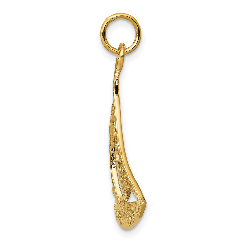 14k Filigree Sailboat Charm