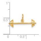 14K 3-D Barbell Charm