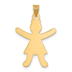 14k Laser Cut Girl Charm