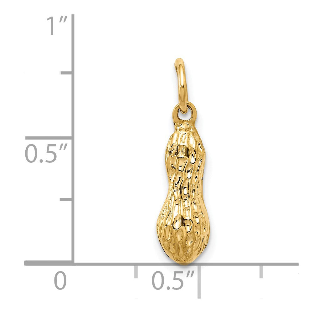 14k 3-D Peanut Charm