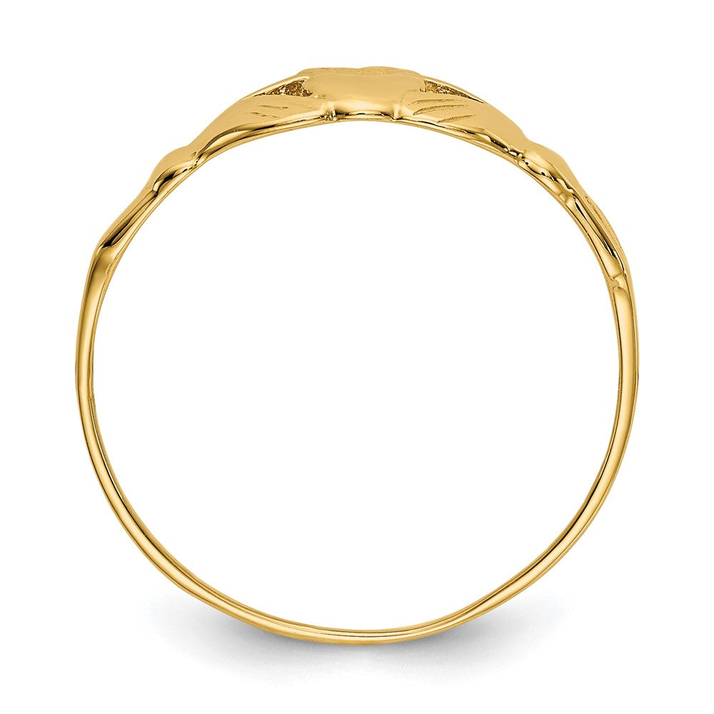 14k Polished Claddagh Baby / Childs Ring