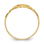 14k Polished Claddagh Baby / Childs Ring